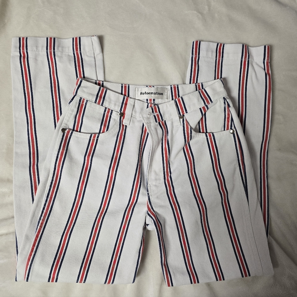 Reformation striped women's jeans, size 25
